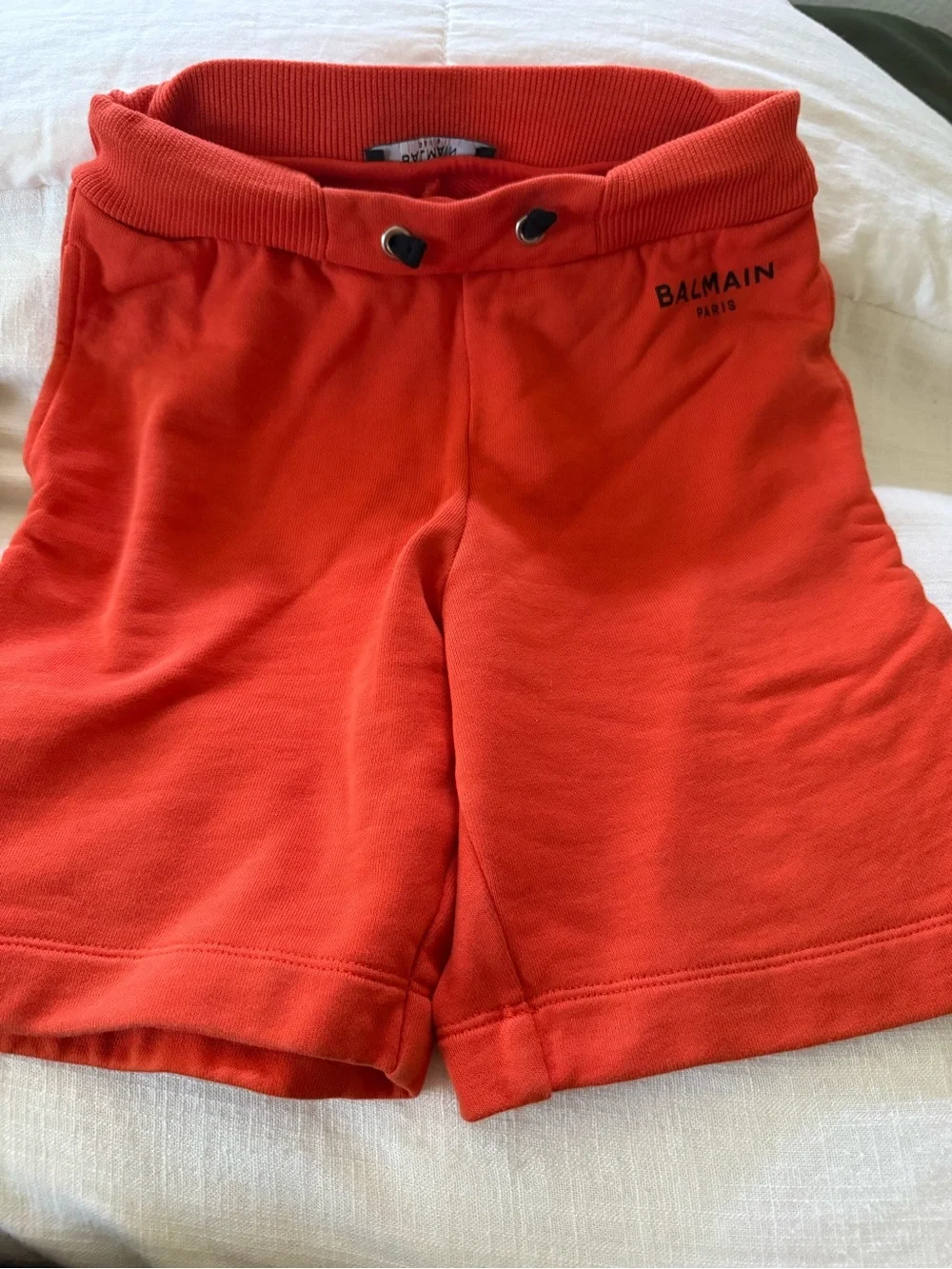 Kids Orange Balmain Logo Pocket Shorts